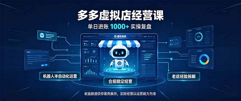 (20616期)单日进账1000+的多多虚拟店,合规稳定的老牌项目,机器人半自动化运营-来友网创
