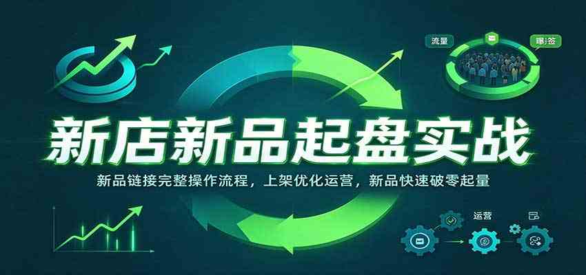 新店新品起盘实战:新品链接完整操作流程,上架优化运营,新品快速破零起量-来友网创