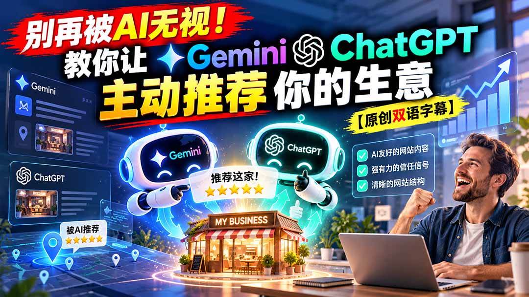 (20737期)别再被AI无视!教你让GeminiChatGPT主动推荐你的生意【原创双语字幕】-来友网创