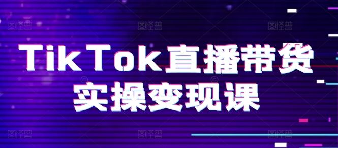 TikTok直播带货实操变现课：系统起号、科学复盘、变现链路、直播配置、小店操作流程、团队搭建等。-来友网创
