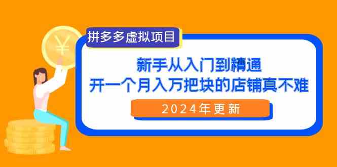 （9744期）拼多多虚拟项目：入门到精通，开一个月入万把块的店铺 真不难（24年更新）-来友网创