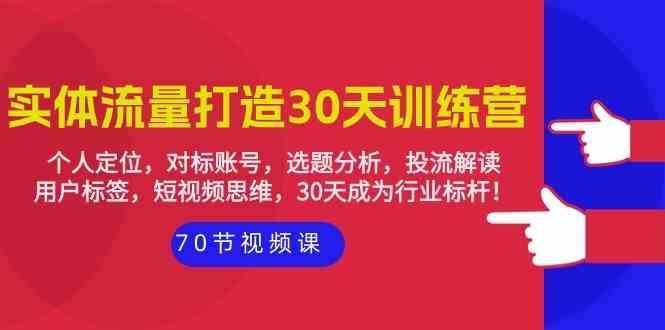 （9782期）实体-流量打造-30天训练营：个人定位，对标账号，选题分析，投流解读-70节-来友网创