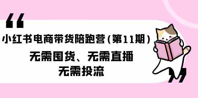 （9996期）小红书电商带货陪跑营(第11期)无需囤货、无需直播、无需投流（送往期10套）-来友网创