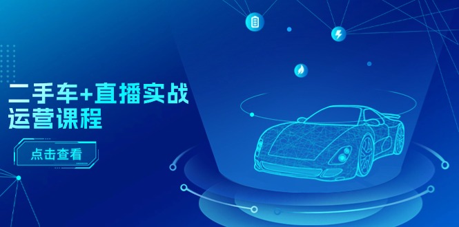 （11166期）二手车+直播实战运营课程：直播推荐/短视频推荐/千川投放/直播全流程-来友网创