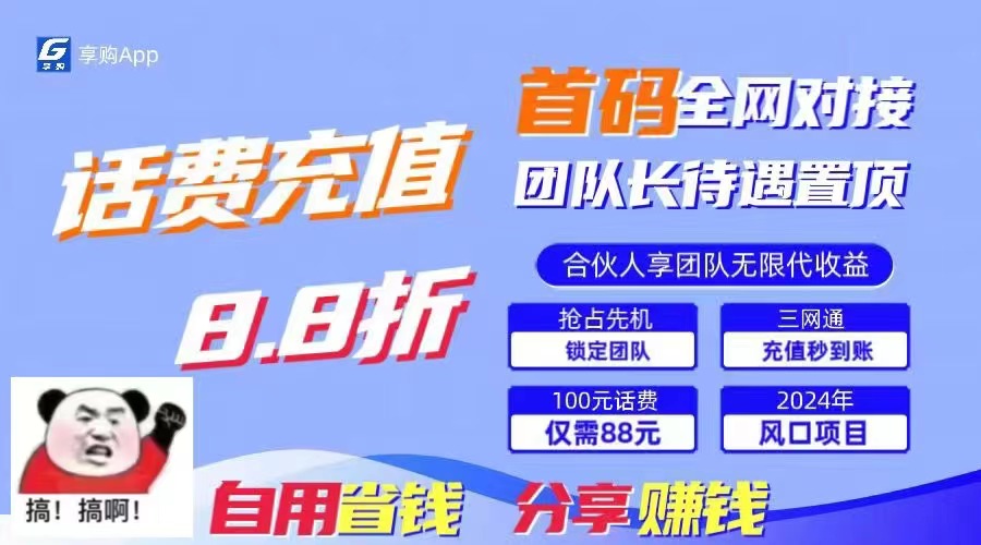 （11083期）88折冲话费，立马到账，刚需市场人人需要，自用省钱分享轻松日入千元，…-来友网创