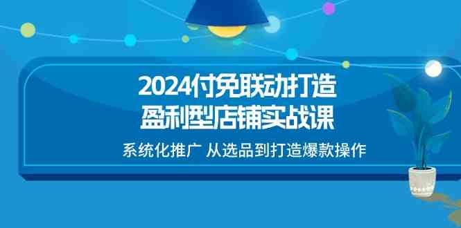 2024付免联动打造盈利型店铺实战课，系统化推广 从选品到打造爆款操作-来友网创