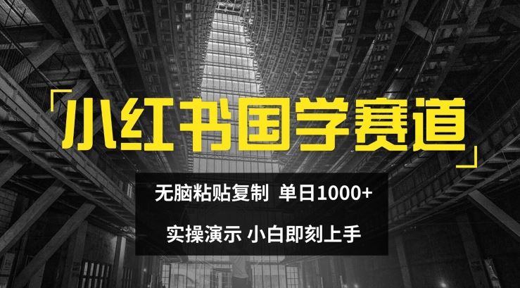 小红书国学赛道，无脑粘贴复制，单日1K，实操演示，小白即刻上手【揭秘】-来友网创