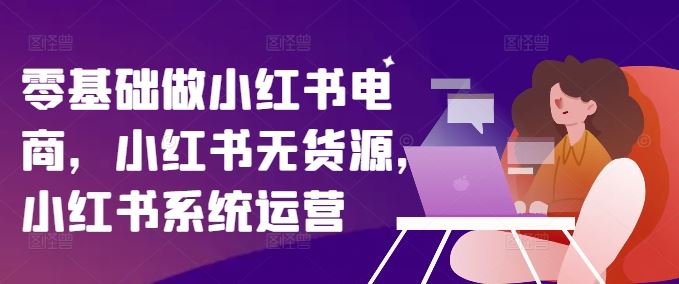 零基础做小红书电商，小红书无货源，小红书系统运营-来友网创