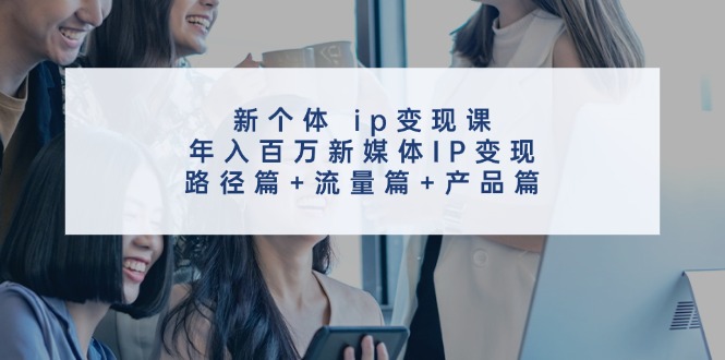 新个体ip变现课，年入百万新媒体IP变现，路径篇+流量篇+产品篇-来友网创