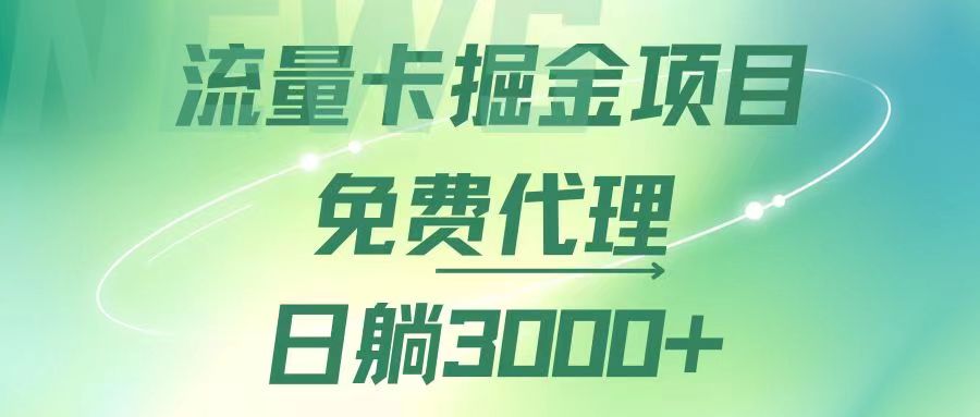 （12321期）流量卡掘金代理，日躺赚3000+，变现暴力，多种推广途径-来友网创