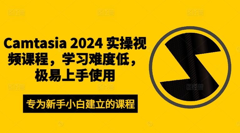 Camtasia 2024 实操视频课程，学习难度低，极易上手使用-来友网创