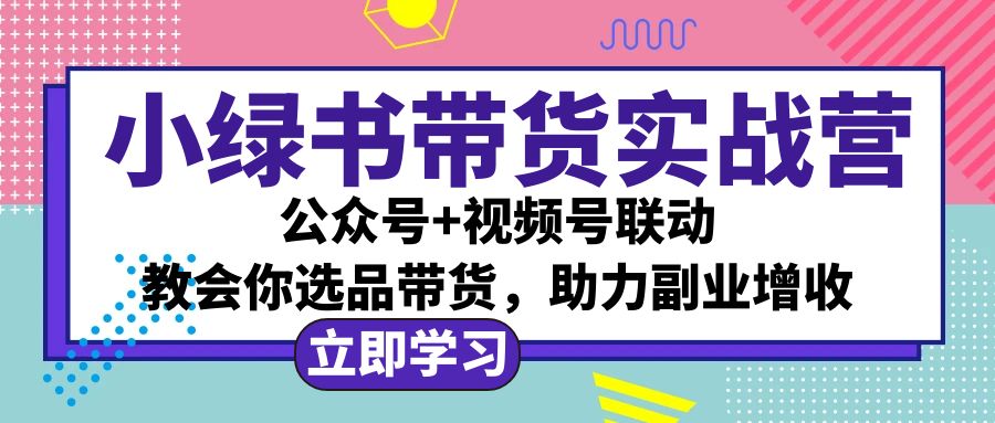 （12848期）小绿书AI带货实战营：公众号+视频号联动，教会你选品带货，助力副业增收-来友网创