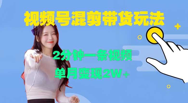 视频号混剪玩法，2分钟一条视频，单月变现2W+【揭秘】-来友网创
