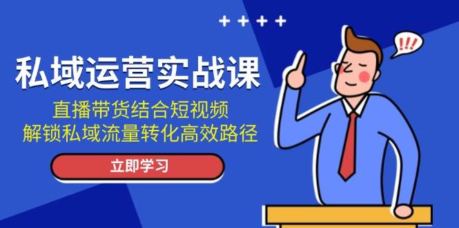 （13587期）私域运营实战课：直播带货结合短视频，解锁私域流量转化高效路径-来友网创