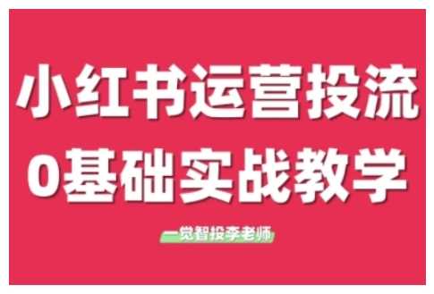 小红书运营投流，小红书广告投放从0到1的实战课，学完即可开始投放-来友网创