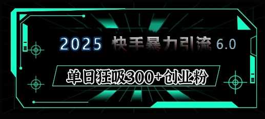 2025年快手6.0保姆级教程震撼来袭，单日狂吸300+精准创业粉-来友网创