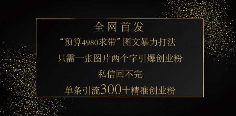 小红书神奇图片引流法，只需一张图，就能单条笔记凭借此方法，轻松引流 300 + 精准创业粉-来友网创