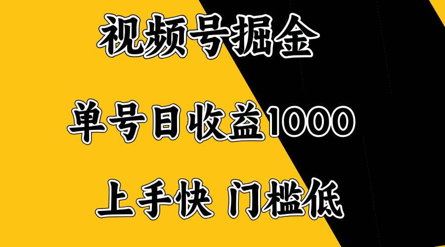 （14183期）视频号掘金，单号日收益1000+，门槛低，容易上手。-来友网创