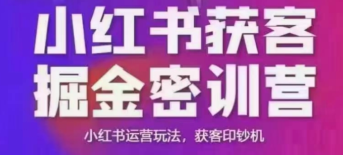 小红书获客掘金线下课，录音+ppt照片，小红书运营玩法，获客印钞机-来友网创