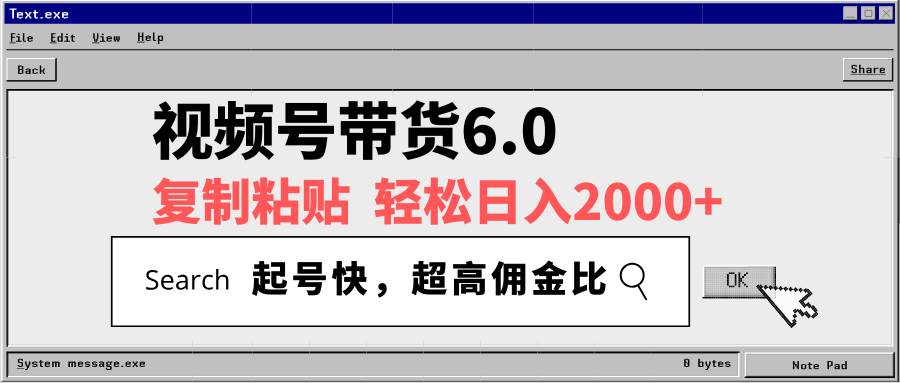 （14325期）视频号带货6.0，轻松日入2000+，起号快，复制粘贴即可，超高佣金比-来友网创
