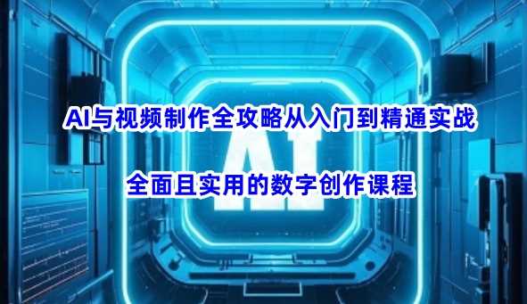 AI与视频制作全攻略从入门到精通实战，全面且实用的数字创作课程-来友网创