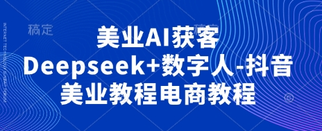 美业AI获客Deepseek+数字人-抖音美业教程电商教程-来友网创