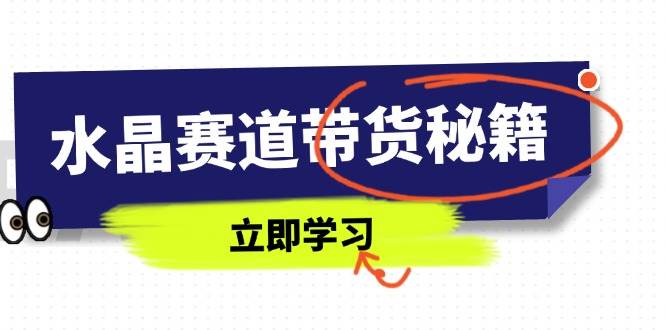 （14406期）水晶赛道带货秘籍，国学结合、短视频起号、拍摄技巧、直播话术等内容-来友网创