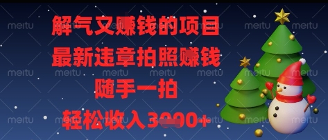 解气又挣钱的项目，最新违章拍照挣钱，随手一拍，轻松收入多张【揭秘】-来友网创