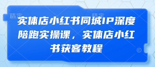 实体店小红书同城IP深度陪跑实操课，实体店小红书获客教程-来友网创