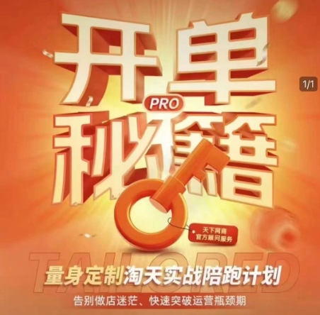 淘宝开单秘籍PRO，量身定制淘天实战陪跑计划，告别做店迷茫、快速突破运营瓶颈期（更新）-来友网创
