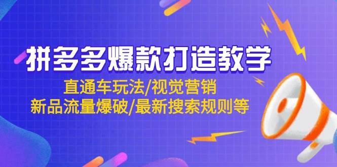 （14681期）拼多多爆款打造教学：直通车玩法/视觉营销/新品流量爆破/最新搜索规则等-来友网创