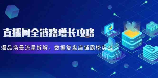 直播间全链路增长攻略，爆品场景流量拆解，数据复盘店铺霸榜实战-来友网创