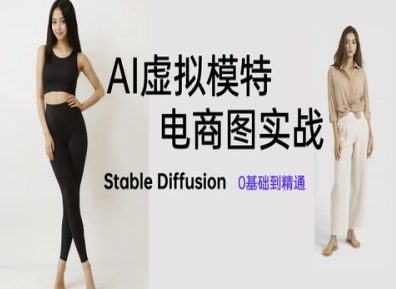AI虚拟模特电商图实战，AI绘画Stable Diffusion 0基础到精通-来友网创