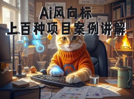Ai风向标-附100种项目案例玩法-0基础小白到大神ai视频商业应用教学-来友网创