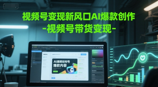 视频号变现新风口AI爆款创作-视频号带货变现-来友网创