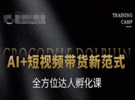 AI+短视频带货新范式，全方位达人孵化课-来友网创