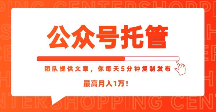 （15109期）【公众号托管 】我提供文章，你每天５分钟复制发布，最高月入1W-来友网创