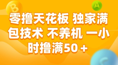 零撸天花板，独家满包技术，不用养机，一小时撸满50+，收益稳定【揭秘】-来友网创