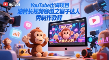 YouTube出海项目，油管长视频赛道之猴子达人秀制作教程-来友网创