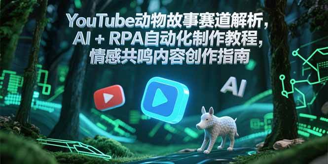 （15174期）YouTube动物故事赛道解析，AI+RPA自动化制作教程，情感共鸣内容创作指南-来友网创