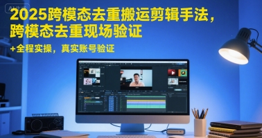 2025跨模态去重搬运剪辑手法，跨模态去重现场验证 +全程实操，真实账号验证-来友网创