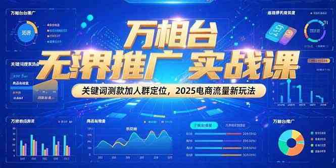 万相台无界推广实战课，关键词测款加人群定位，2025电商流量新玩法-来友网创