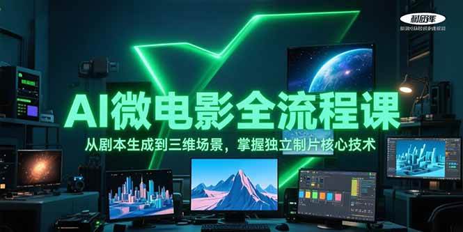 AI微电影全流程课，从剧本生成到三维场景，掌握独立制片核心技术-来友网创