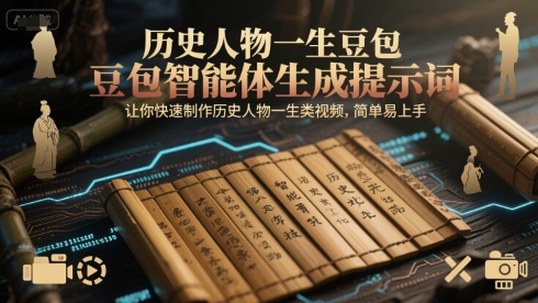 历史人物一生豆包智能体生成提示词，让你快速制作历史人物一生类视频，简单易上手-来友网创