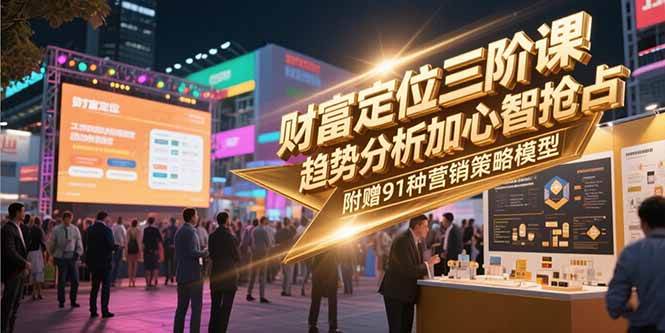 （15219期）财富定位三阶课，趋势分析加心智抢占，附赠91种营销策略模型-来友网创