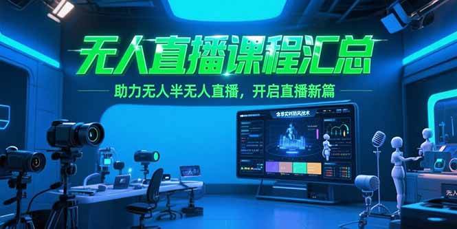 （15218期）无人直播课程汇总，含非实时防风技术，助力无人半无人直播，开启直播新篇-来友网创