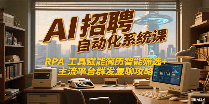 AI招聘自动化系统课，RPA工具赋能简历智能筛选+主流平台群发复聊全攻略-来友网创