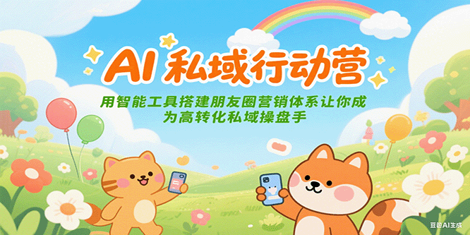AI私域行动营：用智能工具搭建朋友圈营销体系让你成为高转化私域操盘手-来友网创
