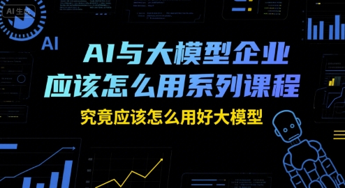 AI与大模型企业应该怎么用系列课程，究竟应该怎么用好大模型-来友网创