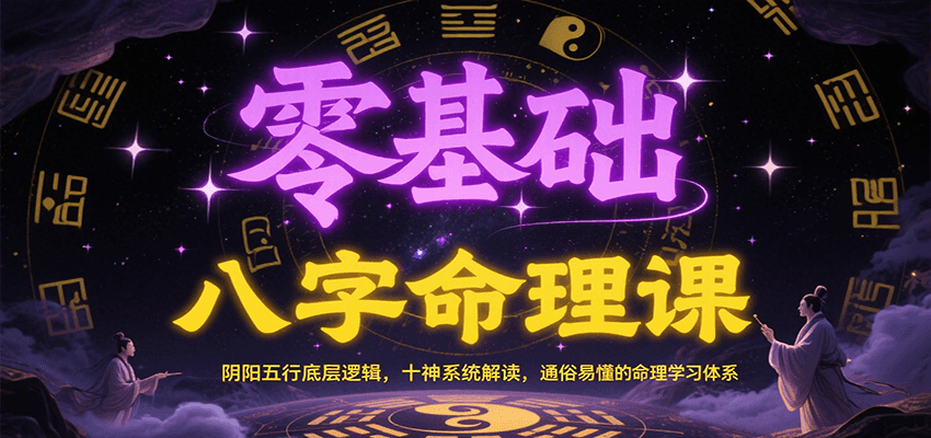 零基础八字命理课：阴阳五行底层逻辑，十神系统解读，通俗易懂的命理学习体系-来友网创